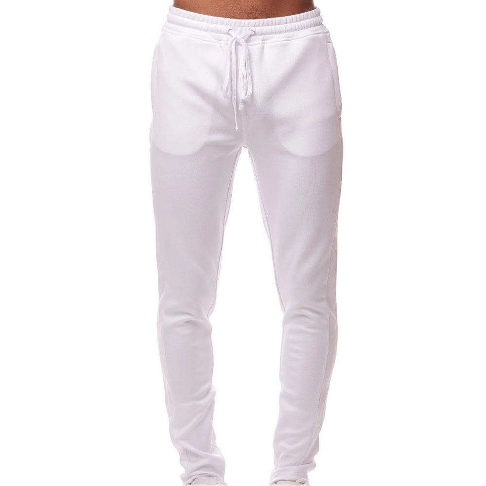 🧡 White Adidas Joggers